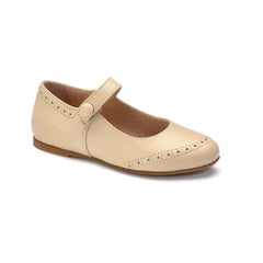 11402 - Beige Leather Girls Mary Jane