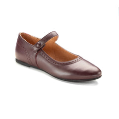 11501 - Bordo Leather Girls Mary Jane