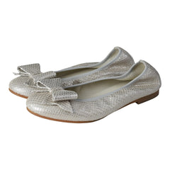1184 - Beige Soft Leather Flats for Girl by London Kids