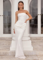 Anticipating Sequin Maxi Dress - White