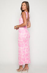 Beck Pink Floral Maxi Dress