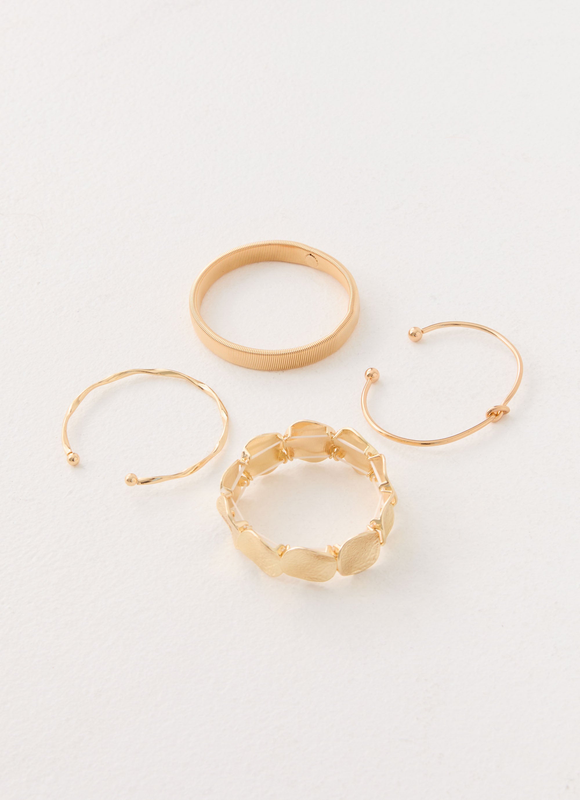 Blossom Stack Bracelets - Gold