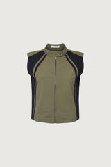 SLEEVELESS NYLON RACER TOP