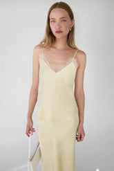 LACE TRIM SATIN CAMISOLE TANK