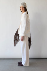 LINEN BLEND BUTTON UP SHIRT
