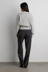CINCHED WAIST BUTTON FRONT CARDIGAN