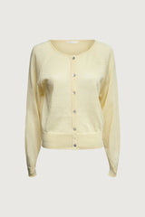 LINEN BLEND BUTTON-UP CARDIGAN