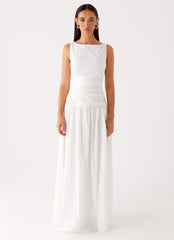 Carmel High Neck Maxi Dress - White