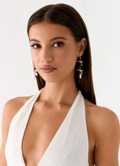Costa Aura Earrings - Pearl