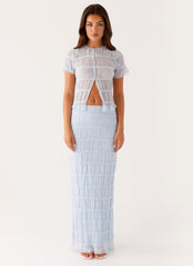 Daydreaming Low Rise Maxi Skirt - Blue