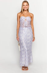 Faint Purple Lace Maxi Skirt