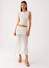 Genesis Midi Skirt - White