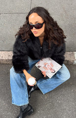 It Girl Black Faux Fur Jacket - PRE ORDER