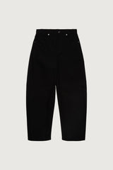CROPPED LENGTH TWILL BARREL LEG PANT