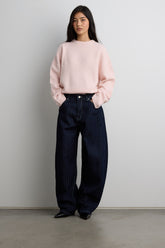 STRIPED BARREL LEG PANT