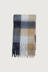 PATTERNED SCARF WITH TASSELS