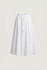 DRAWSTRING WAIST MAXI SKIRT