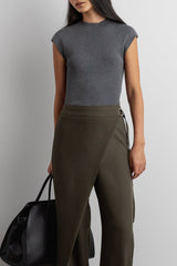 KNIT MOCKNECK TOP
