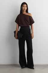 ASYMMETRICAL OFF SHOULDER TOP