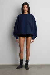 FLEECE STUDIO CREWNECK SWEATSHIRT WITH POCKETS