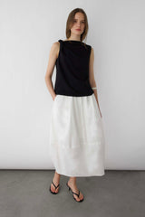 100% COTTON BOAT NECKLINE TANK