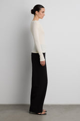 RUCHED LONG SLEEVE TOP