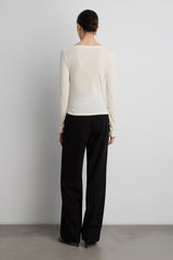 RUCHED LONG SLEEVE TOP