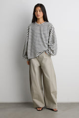 RELAXED STRIPED PULLOVER