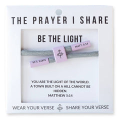 BE THE LIGHT Christian Cord Bracelet