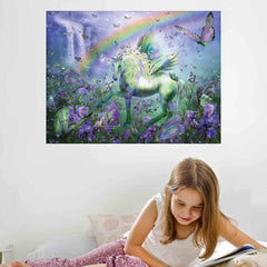 36.5x48 inch Unicorn Of The Buttys Poster Displayed in Girls Room
