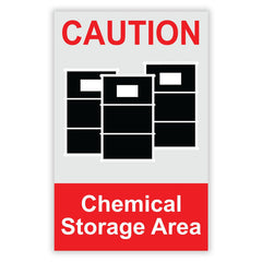 Chemical Storage Sign Wall Decal Printed | Wallhogs