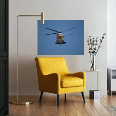 36x48 LAFD Copter 19 Front Decal Installed Above Chair