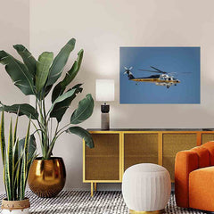 25.5x36 LAFD Rescue Copter 16 Decal Installed Above Console Table