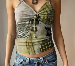 Hollow-Out Bohemian Crop Top