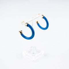 Hoo Hoops, Small Hoop Earrings (royal blue)