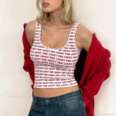 Lace Trim Slim Fit Y2K Summer Floral Sleeveless Casual Basic Crop Top