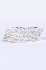 10 RHINESTONE MEMORY WIRE BANGLE