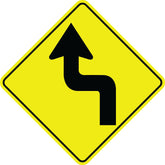 Sharp Turn Sign Wall Decal Printed & Die-Cut | Wallhogs