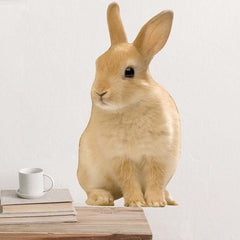 36 inch Sitting Bunny Wall Decal Installed on Wall