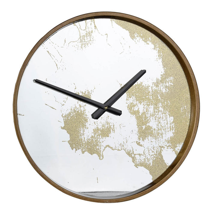 15" Gold Dust Modern Round Wall Clock