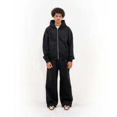 350 GSM 'Black' Zip-Up Hoodie