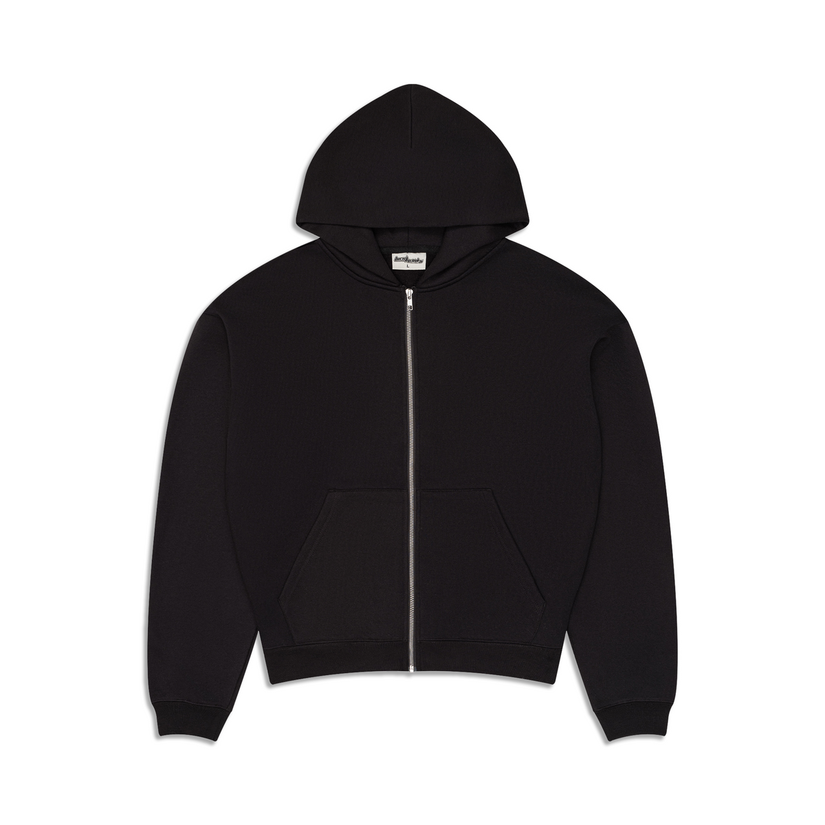 350 GSM 'Black' Zip-Up Hoodie