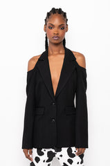 90S PINSTRIPE HALTER BLAZER
