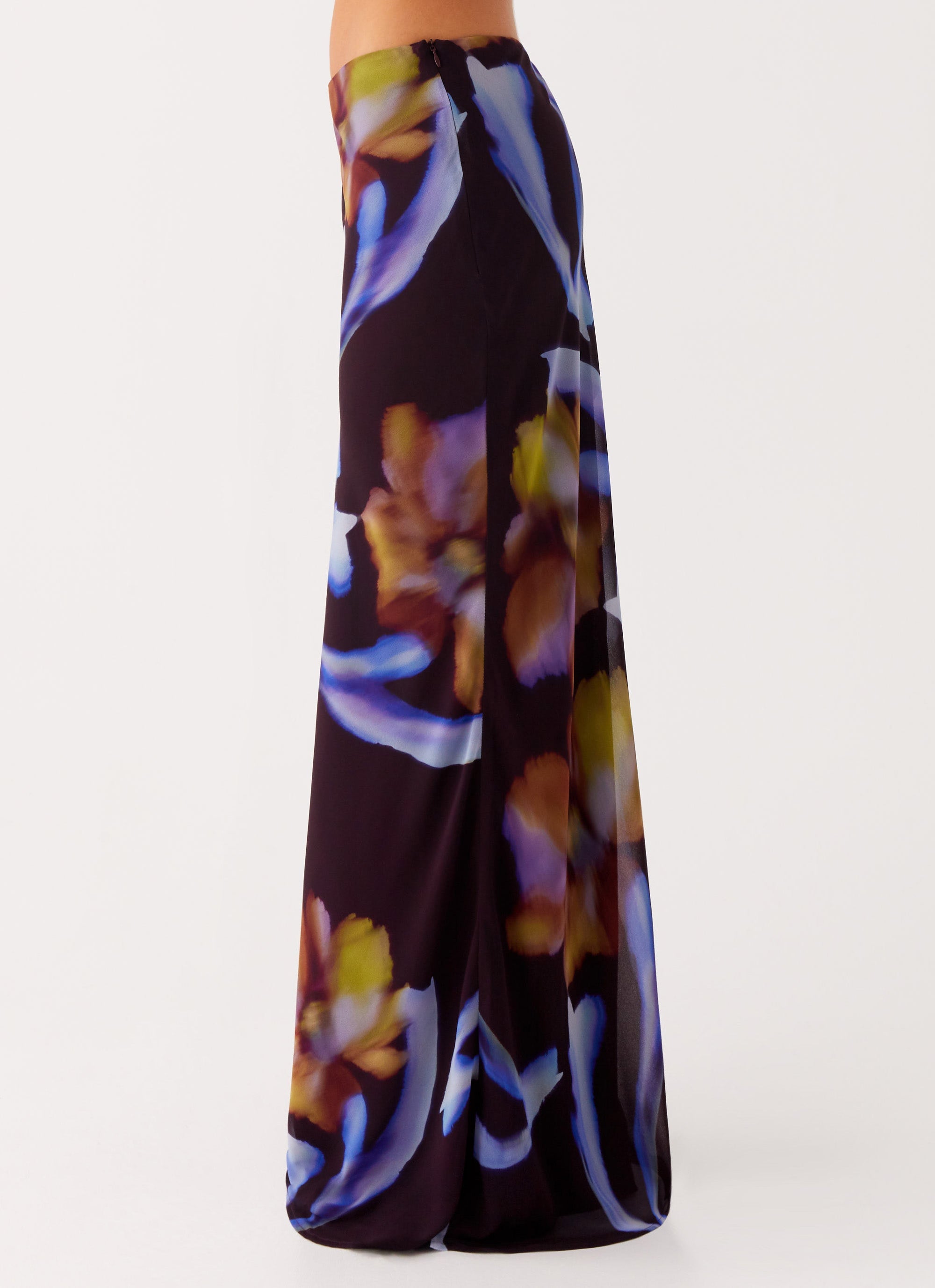 Barbados Maxi Skirt - Dark Floral