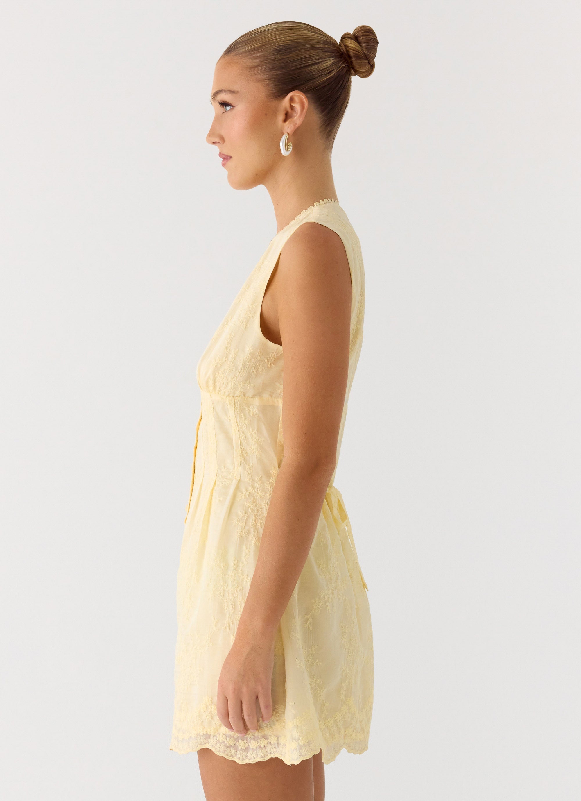 Burning Bright Mini Dress - Butter Yellow