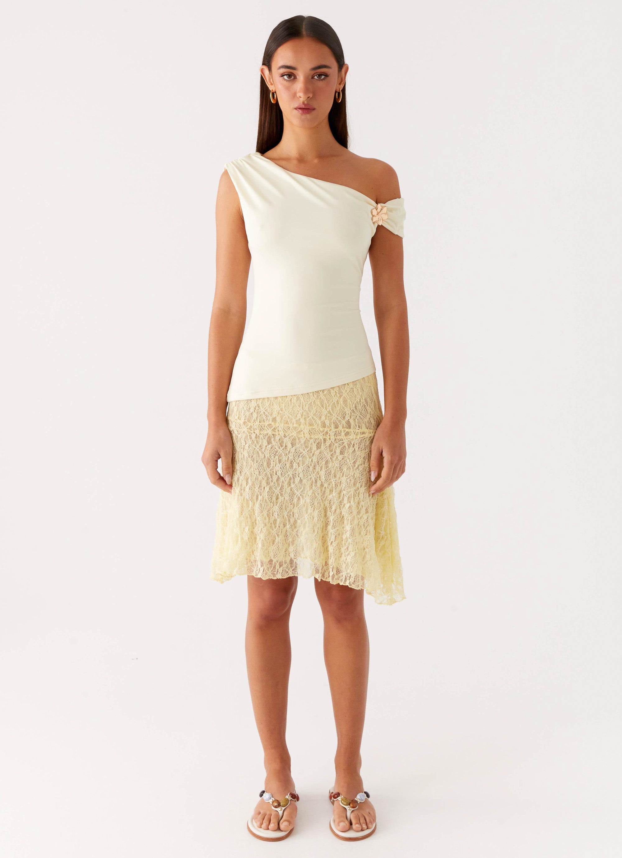 Catch Flights Top - Yellow