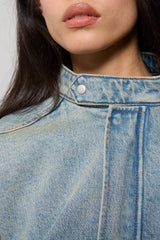 DENIM MOTO BOMBER JACKET