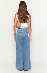 Dandy Mid Wash Denim Flare Jeans