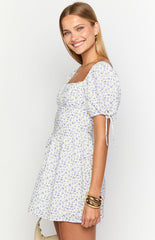 Danyal Purple Floral Mini Dress