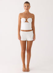 Doja Strapless Top - White